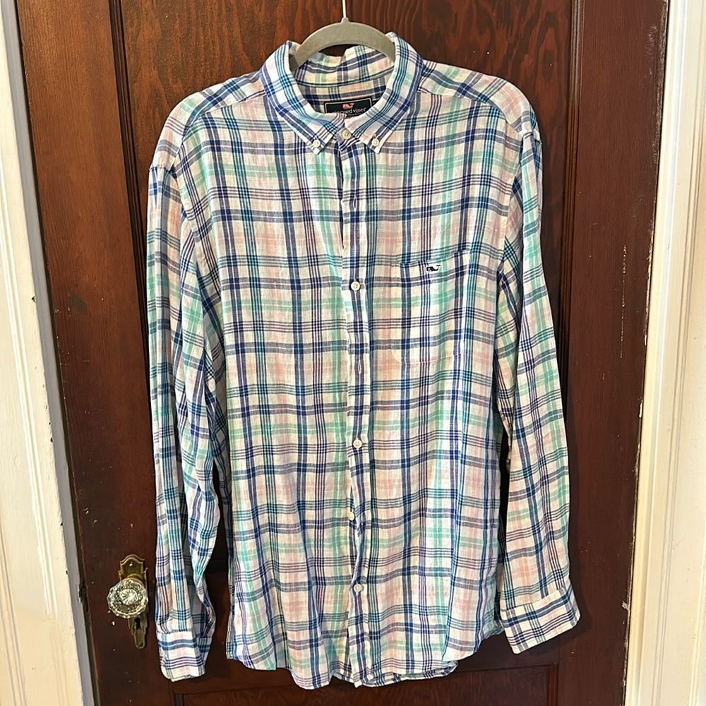 Vineyard Vines Linen Button Down - image 1